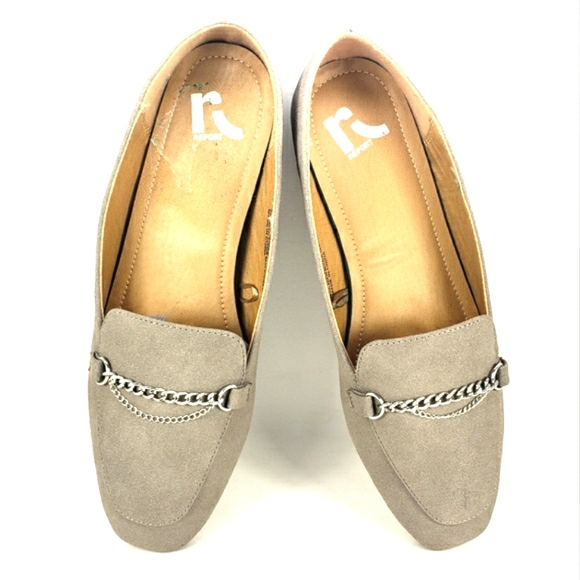 Report Papaya Gray, Slip On, Square Toe, Chain Detail Loafers. Women's Size 7.5W - Picture 7 of 11
